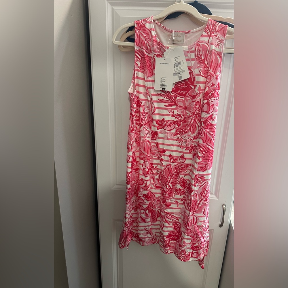 Lilly Pulitzer Saint James pink  and White Floral Dress
